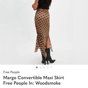 Free People Margo Maxi Skirt - Black and Brown